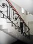 Preview: Treppengeländer Innentreppen Geländer Handlauf Echen Holz Metall Eisen Handgefertiges Treppengeländer Maßanfertigung #173Geländer