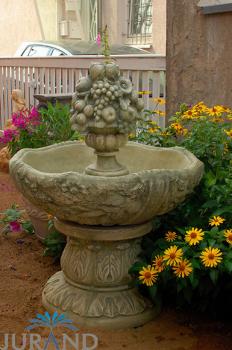 SPRINGBRUNNEN FONTÄNE ZIERBRUNNEN GARTEN 1020 DEKO BRUNNEN 107 CM STEINGUSS