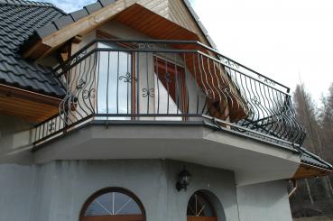 Klassisches Außengeländer Balkongeländer , Treppengeländer, Balkon , Treppe , Geländer , Echte Handarbeit Pulverbeschichtet  Modell #157