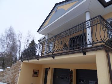 Klassisches Außengeländer Balkongeländer , Treppengeländer, Balkon , Treppe , Geländer , Echte Handarbeit Pulverbeschichtet  Modell #337