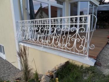 Klassisches Außengeländer Balkongeländer , Treppengeländer, Balkon , Treppe , Geländer , Echte Handarbeit Pulverbeschichtet  Modell #339