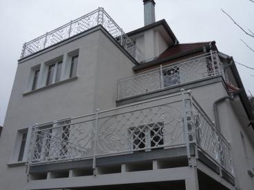 Klassisches Außengeländer Balkongeländer , Treppengeländer, Balkon , Treppe , Geländer , Echte Handarbeit Pulverbeschichtet  Modell #380