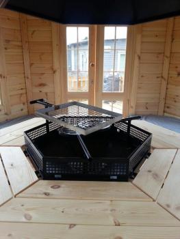Weiße Grillkota Grillhaus Grillhütte Grillhaus Winter Garten Laube 9.2 m² Kota