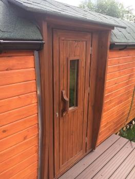 Holzsauna Gartensauna Saunafass Sauna Fasssauna Outdoor Sauna 6-10 Personen