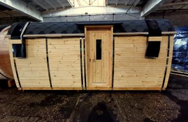 Holzsauna Gartensauna Saunafass Sauna Fasssauna Outdoor Sauna 6-10 Personen