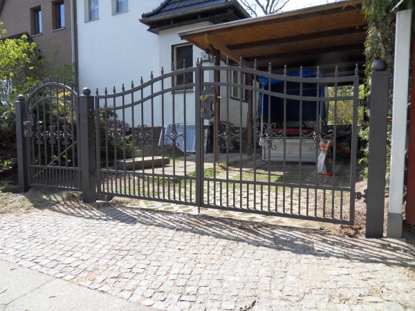 Flügeltor elektrisches  Tor Toreinfahrt Tore Elektro Automatik Flügeltore Schwenk Einfahrt Schmiedeisen Einfahrtstore Schiebe oder Flügeltor Echte Handarbeit Maßanfertigung Modell #036fluegeltor