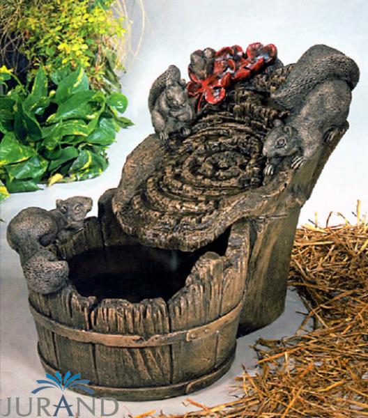 SPRINGBRUNNEN FONTÄNE ZIERBRUNNEN GARTEN 1012 DEKO BRUNNEN 45CM STEINGUSS