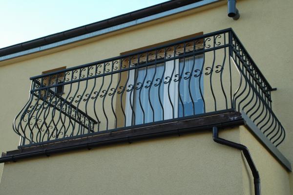 Klassisches Außengeländer Balkongeländer , Treppengeländer, Balkon , Treppe , Geländer , Echte Handarbeit Pulverbeschichtet  Modell #133