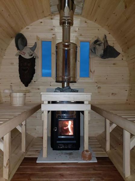 Sauna Saunafass Gartensauna Außensauna Holzsauna 6-8 Personen 400cm