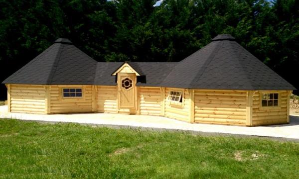 Hütte Berghütten Sauna Grillkota 39m² Holzhaus Garten Laube Kota Grills