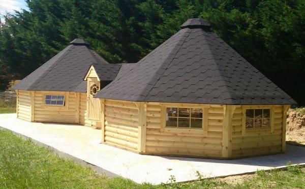 Hütte Berghütten Sauna Grillkota 39m² Holzhaus Garten Laube Kota Grills